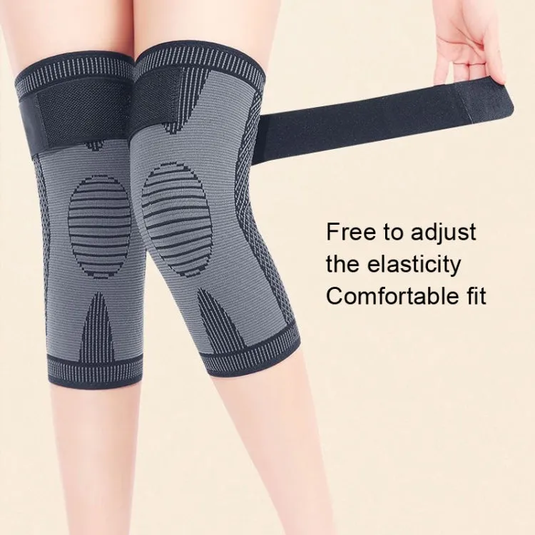 1 Pair Strap Compression Knee Pads Anti-Cold and Anti-Slip Pads, Style: Keep Warm XXL