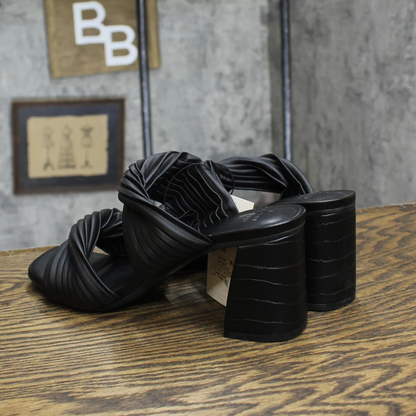 A New Day Womens Jessa Mule Heels 87931552 Black 10M