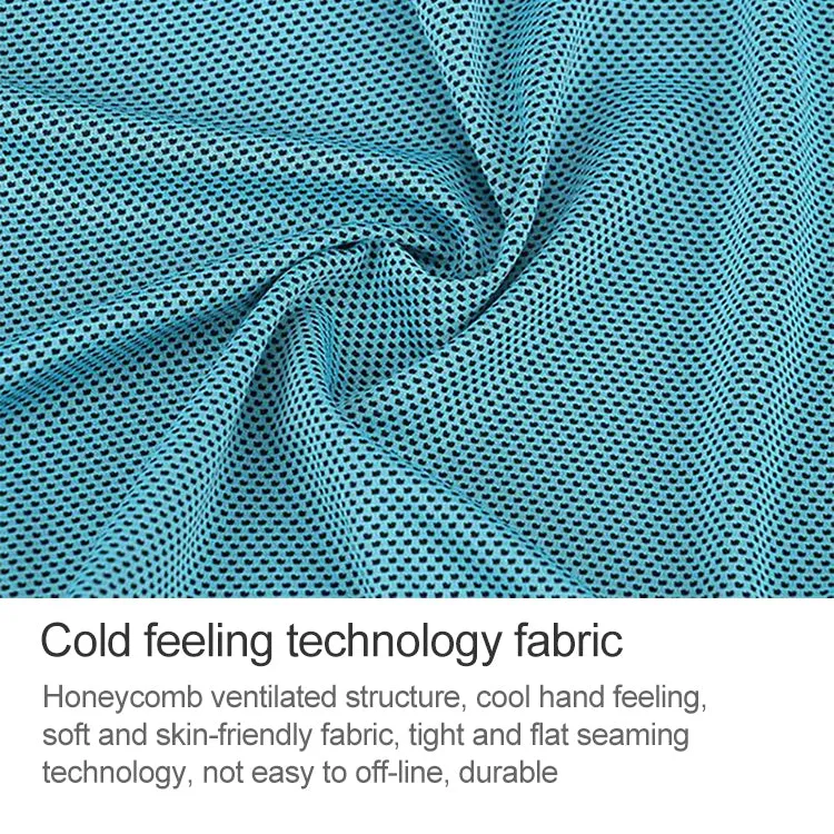 Absorbent Polyester Quick-drying Breathable Cold-skinned Fitness Sports Portable Towel, Package:30x100 Clasp Cup(Light Blue)