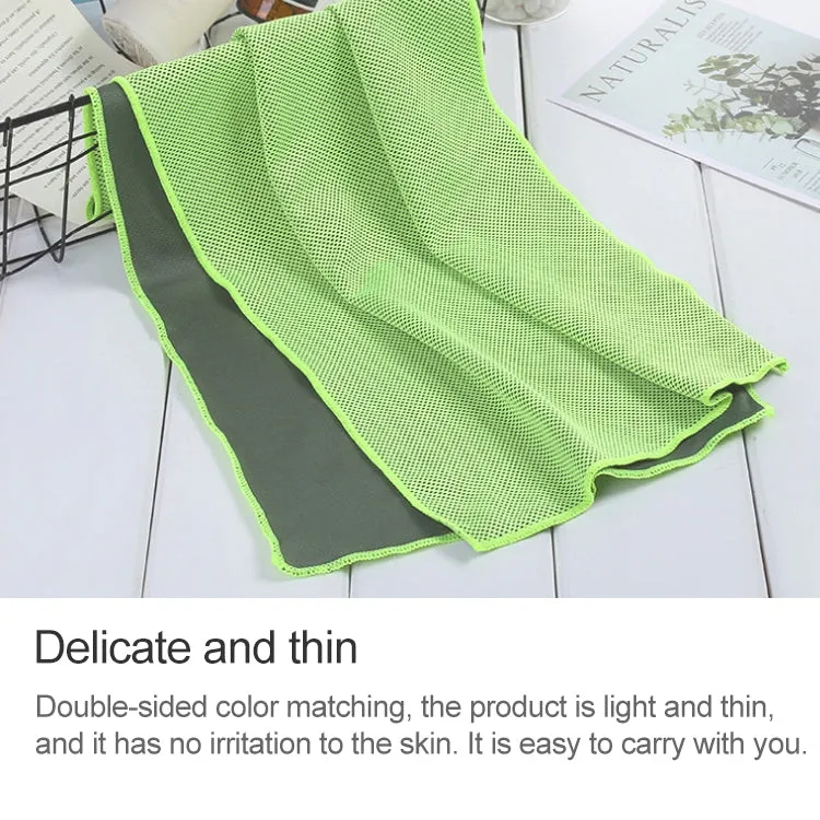 Absorbent Polyester Quick-drying Breathable Cold-skinned Fitness Sports Portable Towel, Package:30x100 Clasp Cup(Light Blue)