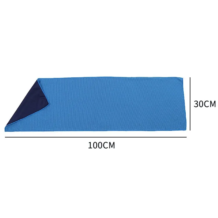 Absorbent Polyester Quick-drying Breathable Cold-skinned Fitness Sports Portable Towel, Package:30x100 Clasp Cup(Light Blue)