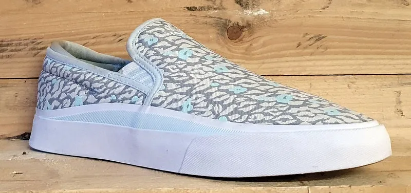 Adidas Sabalo Slip On Low Canvas Trainers EG8581 Grey/White/Blue UK7.5/US8/EU41