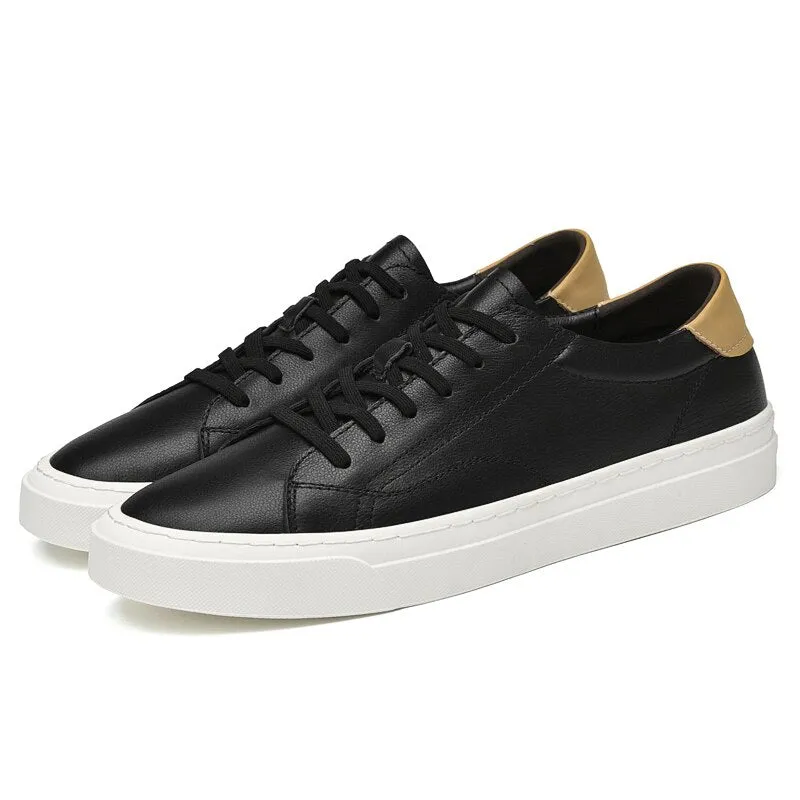 Advbridge Men's Shoes Genuine Leather Luxury White Sneakers Trend Casual Loafer Men Shoes Fashion Design Skate Shoes Man High Quality