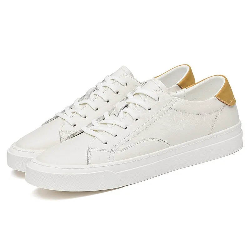 Advbridge Men's Shoes Genuine Leather Luxury White Sneakers Trend Casual Loafer Men Shoes Fashion Design Skate Shoes Man High Quality