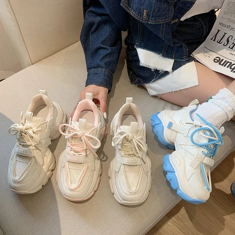 ADVBRIDGE New Spring and Autumn High Quality Brand Female Sport Shoes Platform Women's Sneakers Fashion Cool Outdoor Walking Daddy Shoes