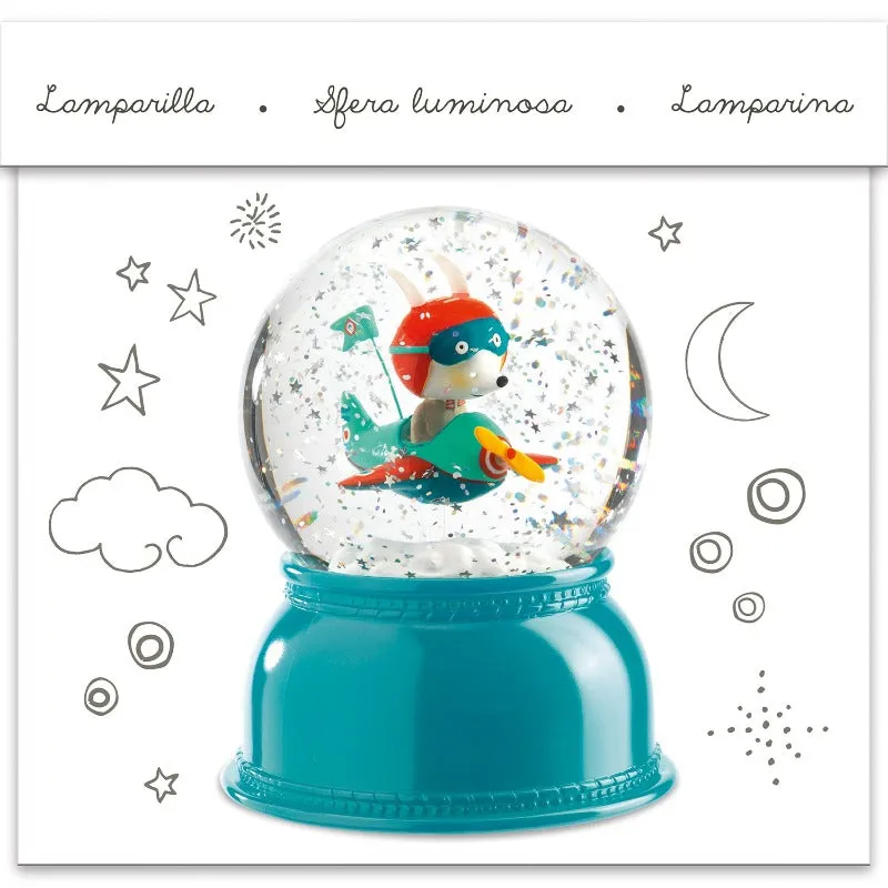 Airplane Snow Globe Nightlight