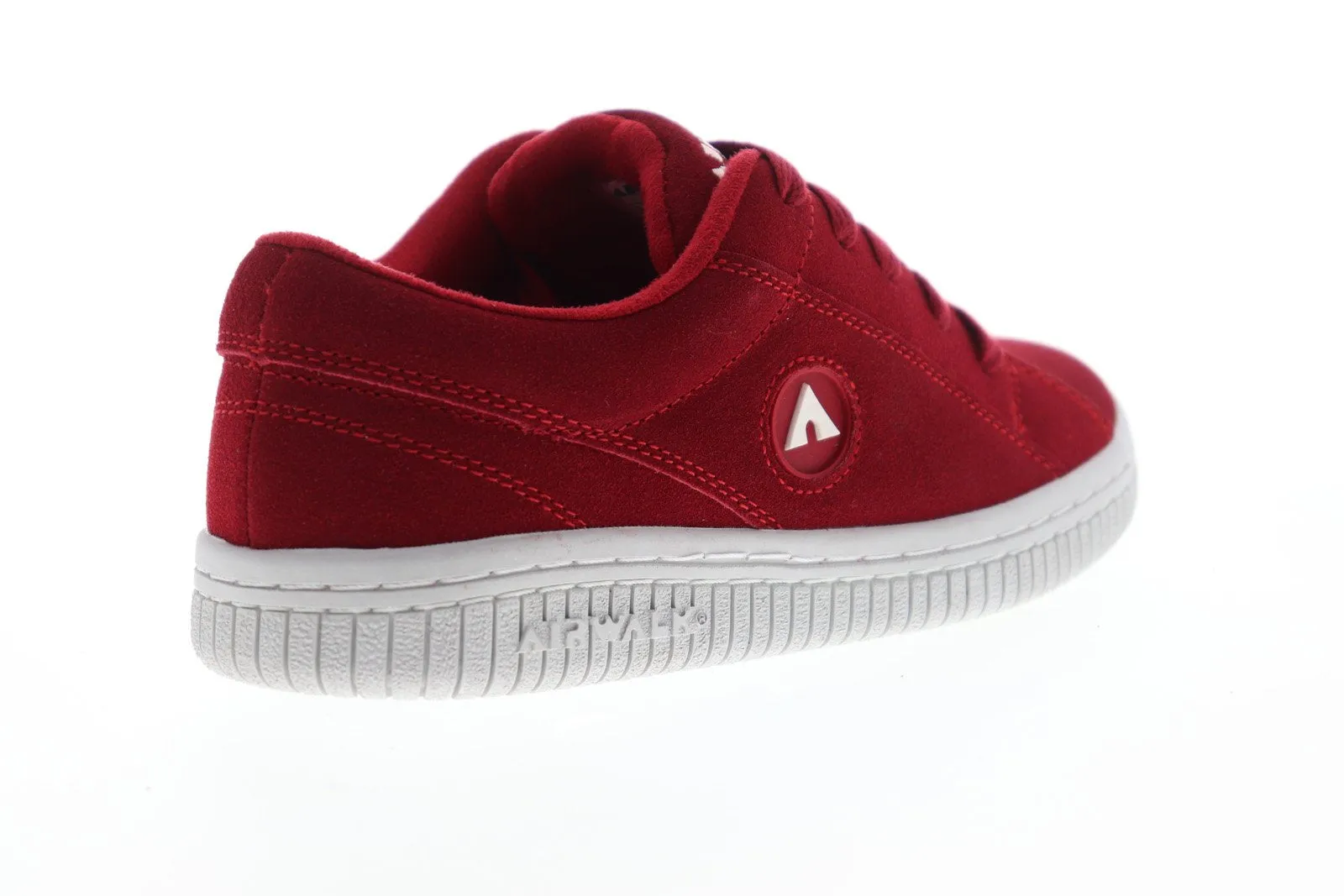 Airwalk Bloc AW19862-R Womens Red Suede Low Top Lace Up Skate Sneakers Shoes