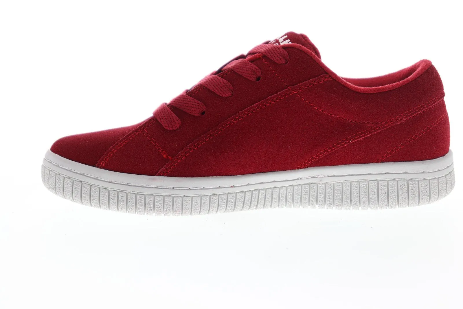 Airwalk Bloc AW19862-R Womens Red Suede Low Top Lace Up Skate Sneakers Shoes