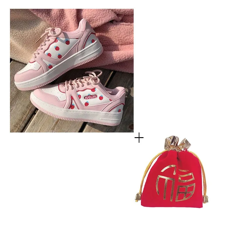 Amozae-  Christmas Gift Women's Sports Shoes White Kawaii Female Sneakers Casual Spring Autumn  Basket Tennis Platform Flat Running Vulcanize Lolita 2024