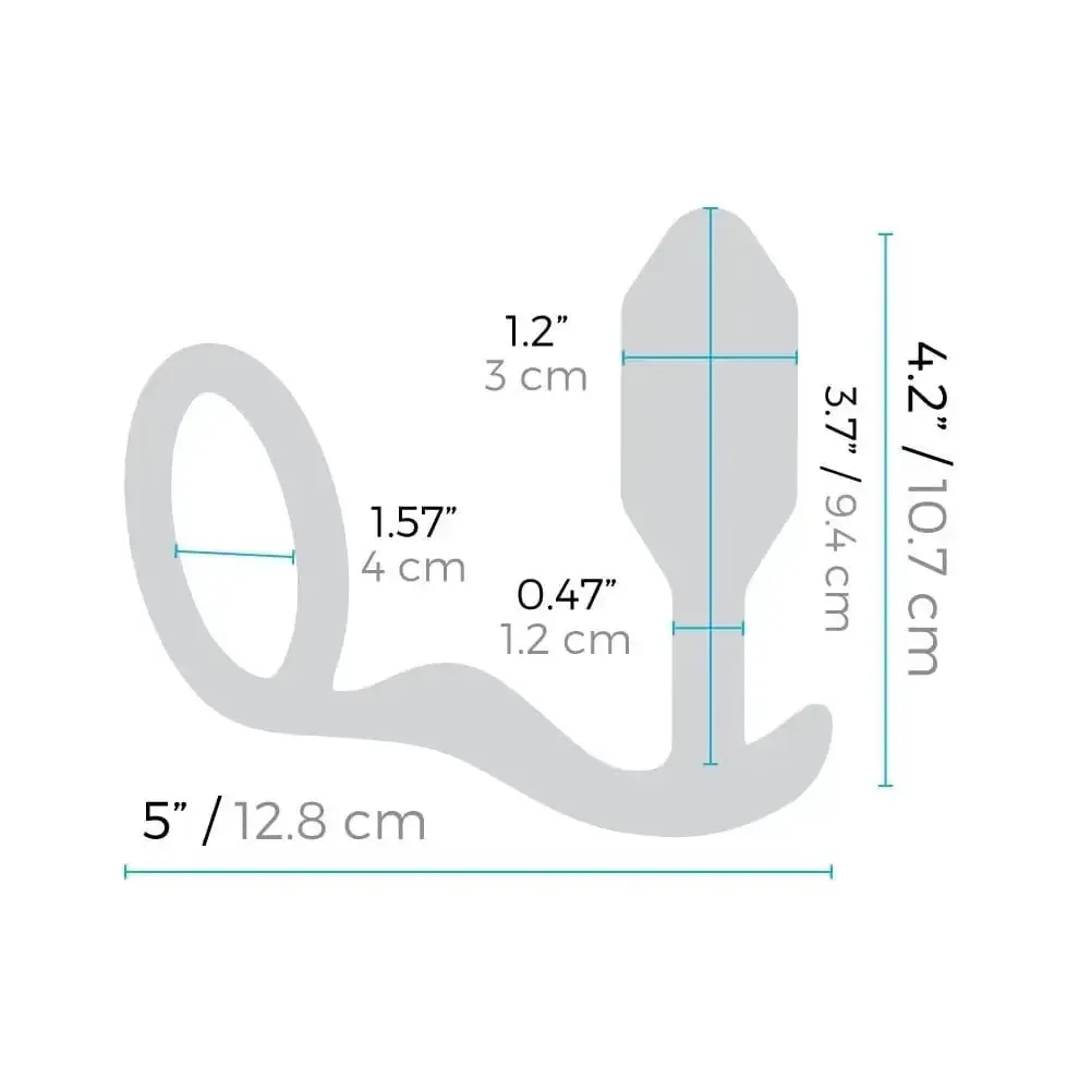 b-Vibe Snug & Tug Weighted Silicone Plug & Cock Ring