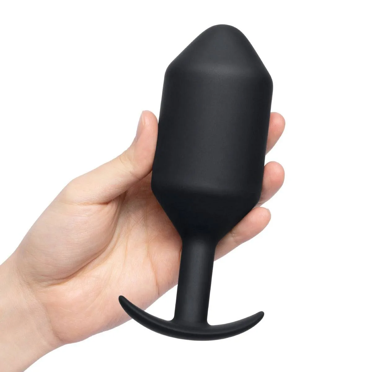 b-Vibe Snug Plug 7 Weighted Silicone Butt Plug Black