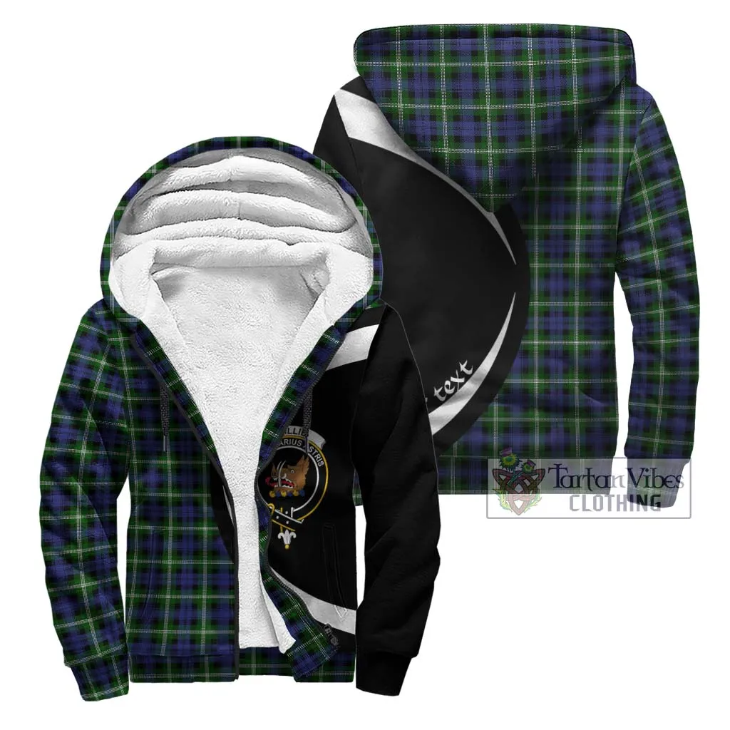 Baillie of Polkemmet Tartan Sherpa Hoodie with Family Crest Circle Style