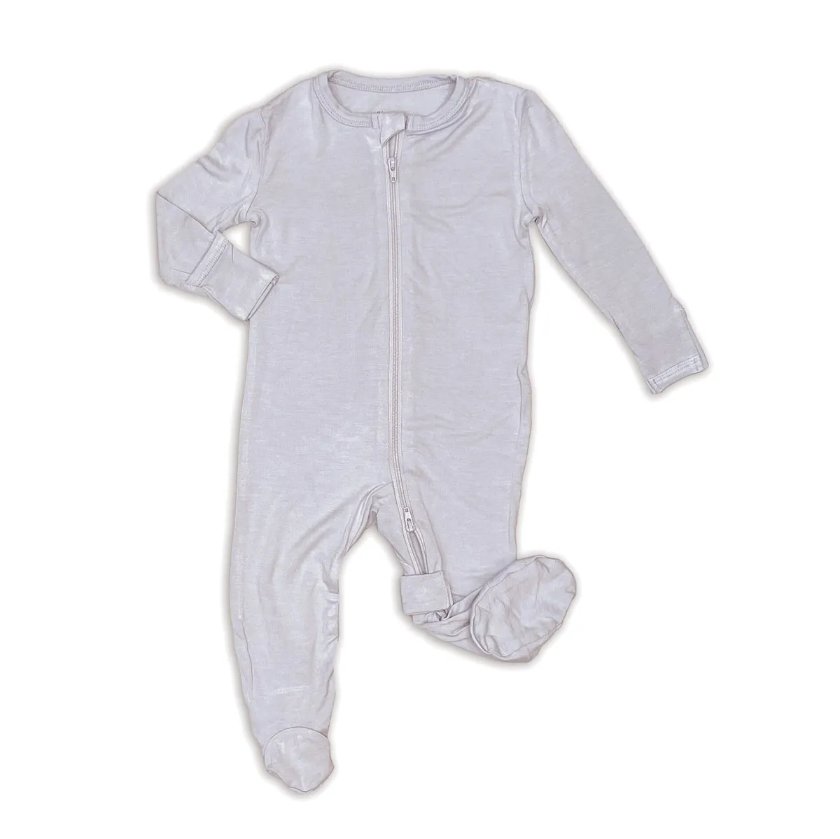 Bamboo Footies with Two Way Zipper (Shadow)