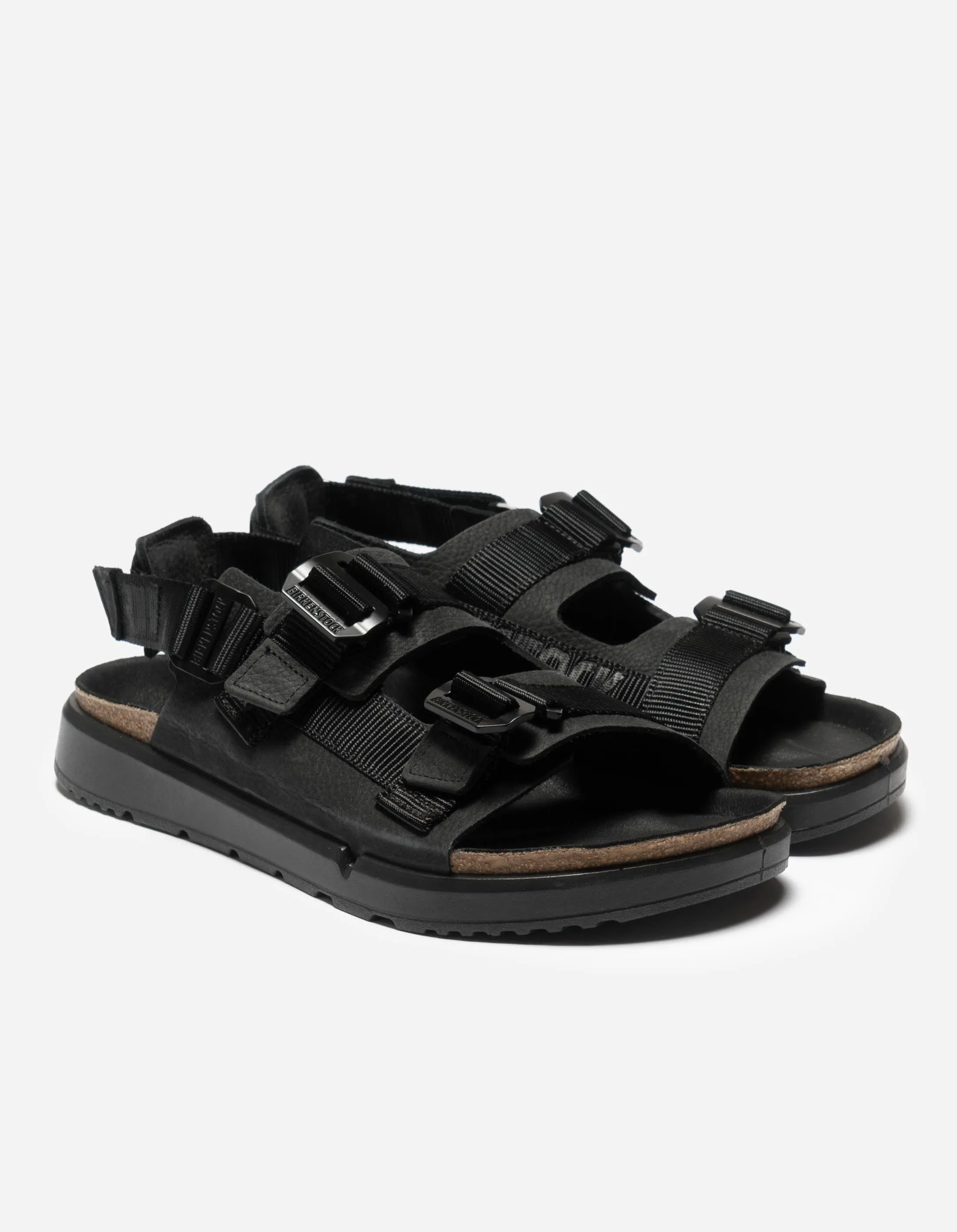 Birkenstock Shinjuku Natural Leather/Textile Black