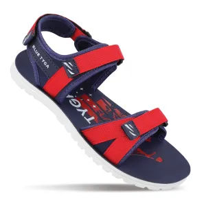 Blue Tyga Men's Daily Wear Sandals - BT1701 Blue Red