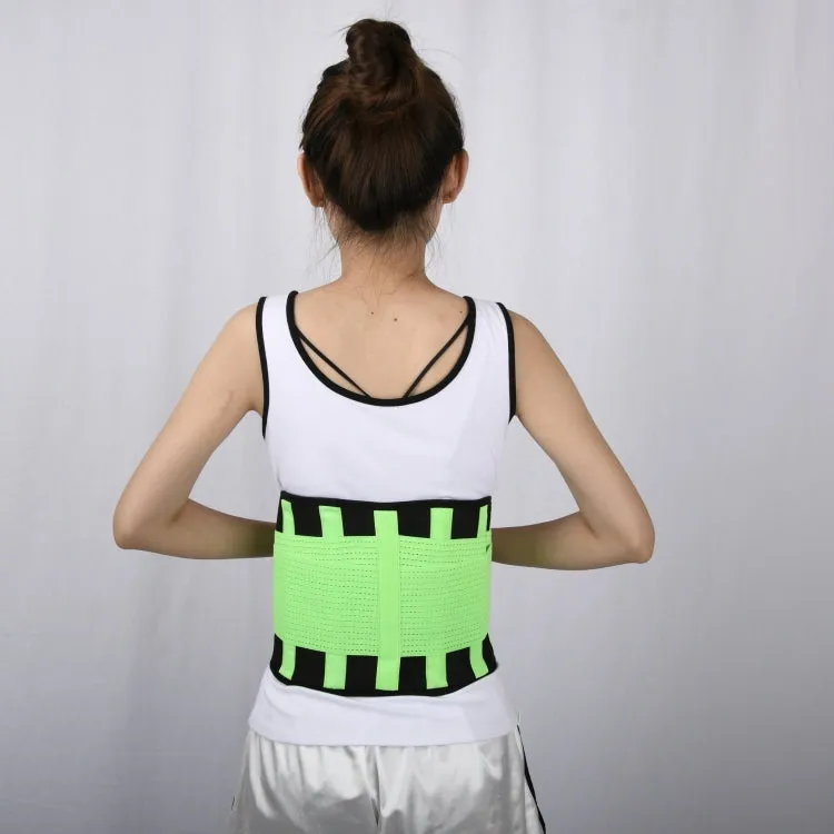 Breathable Mesh Warm Waist Belt Reinforced Steel Plate Support Sports Waist Belt, Specification: M(Purple)