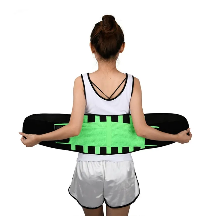Breathable Mesh Warm Waist Belt Reinforced Steel Plate Support Sports Waist Belt, Specification: M(Purple)