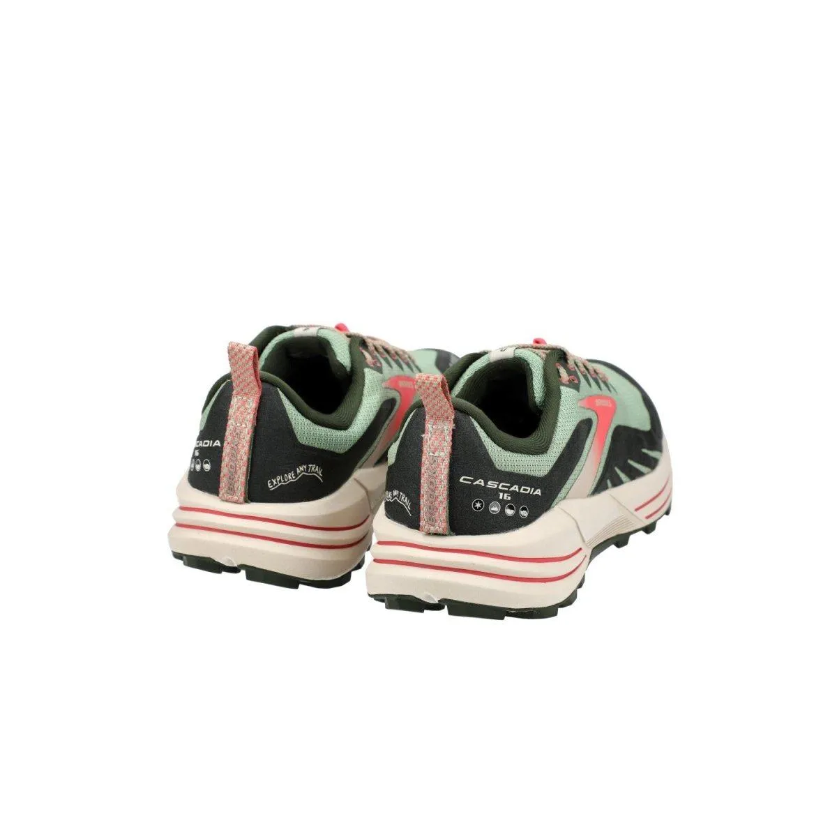 Brooks Cascadia 16 Trail Running Sport Shoes Fabric Green Colour For Women