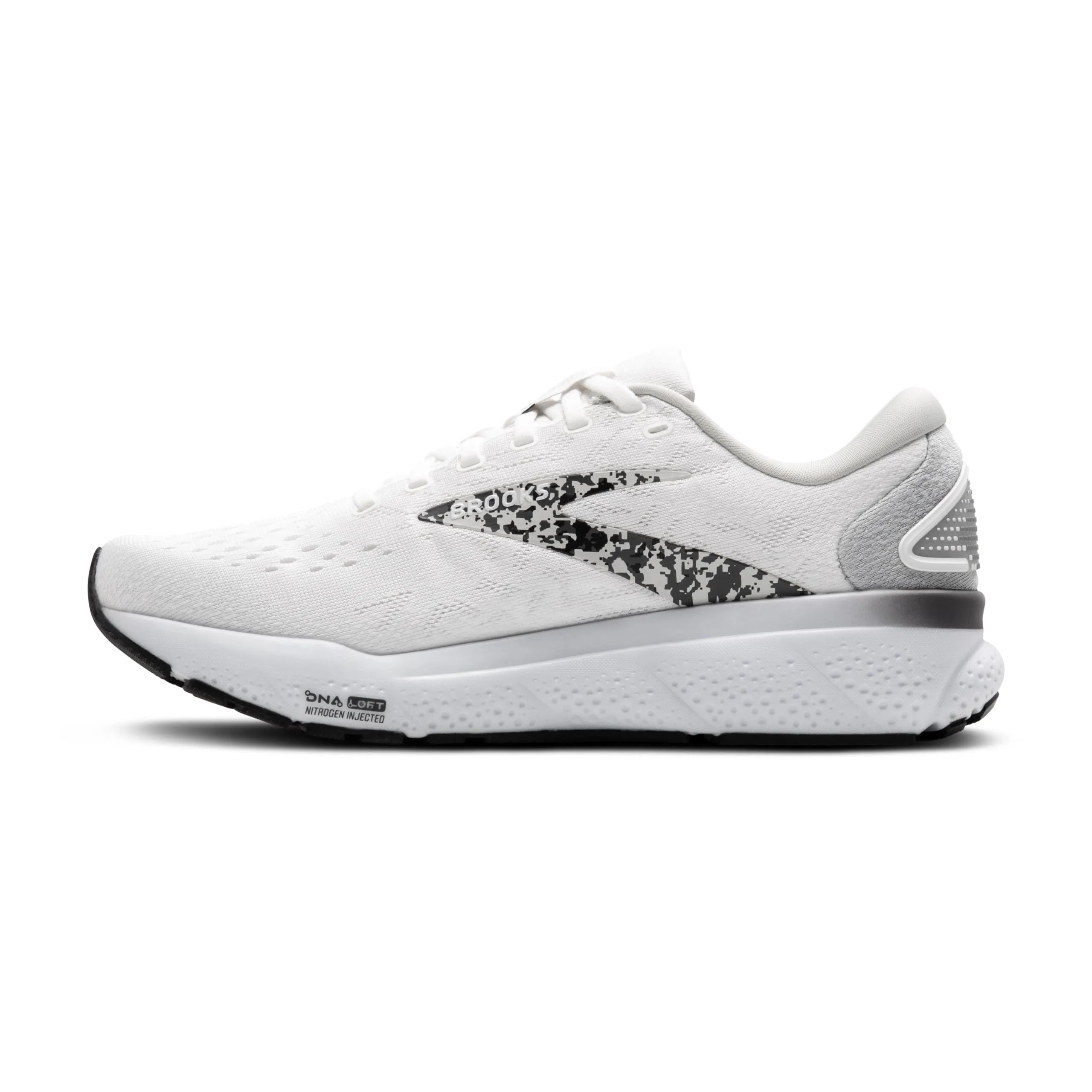 Brooks Women’s Ghost 16 Neutral Running Shoe - White/Oyster/Lava - 10 Medium
