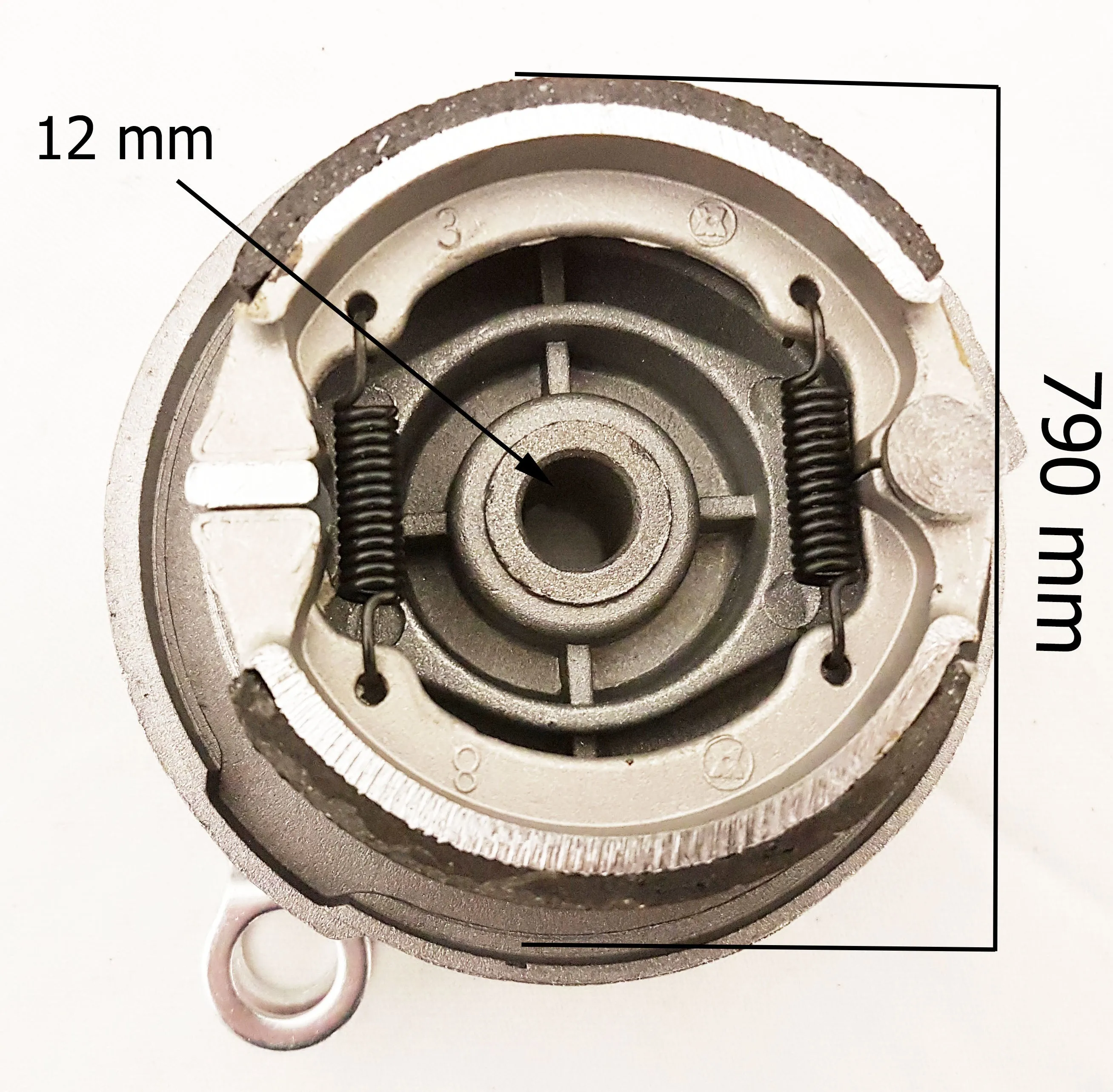 BS013 LEFT FRONT DRUM BRAKE SHOES & RIGHT HUB FOR 110CC ORION QUAD BIKE