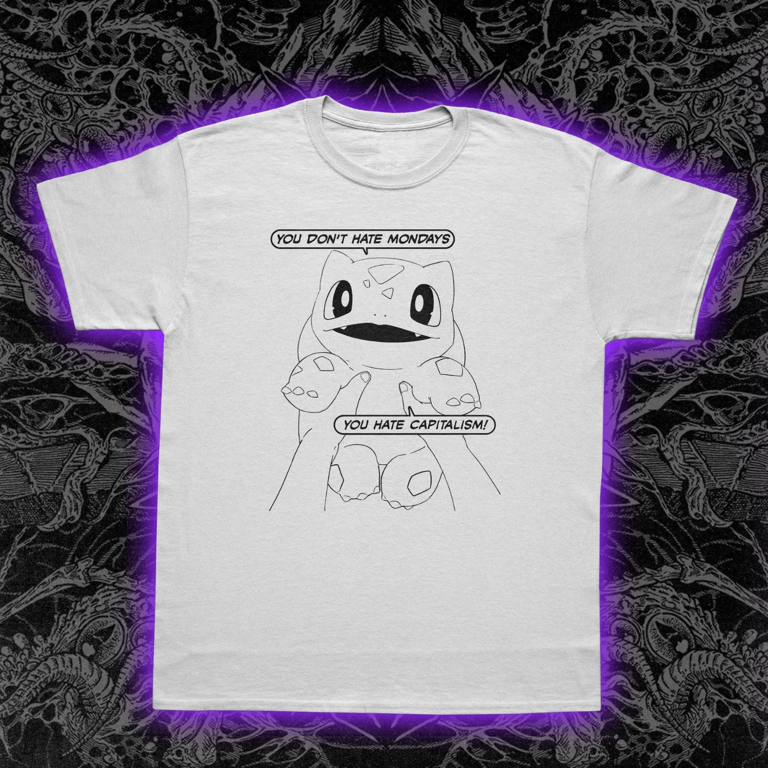 Bulbasaur Hates Capitalism Slim Fit Tee