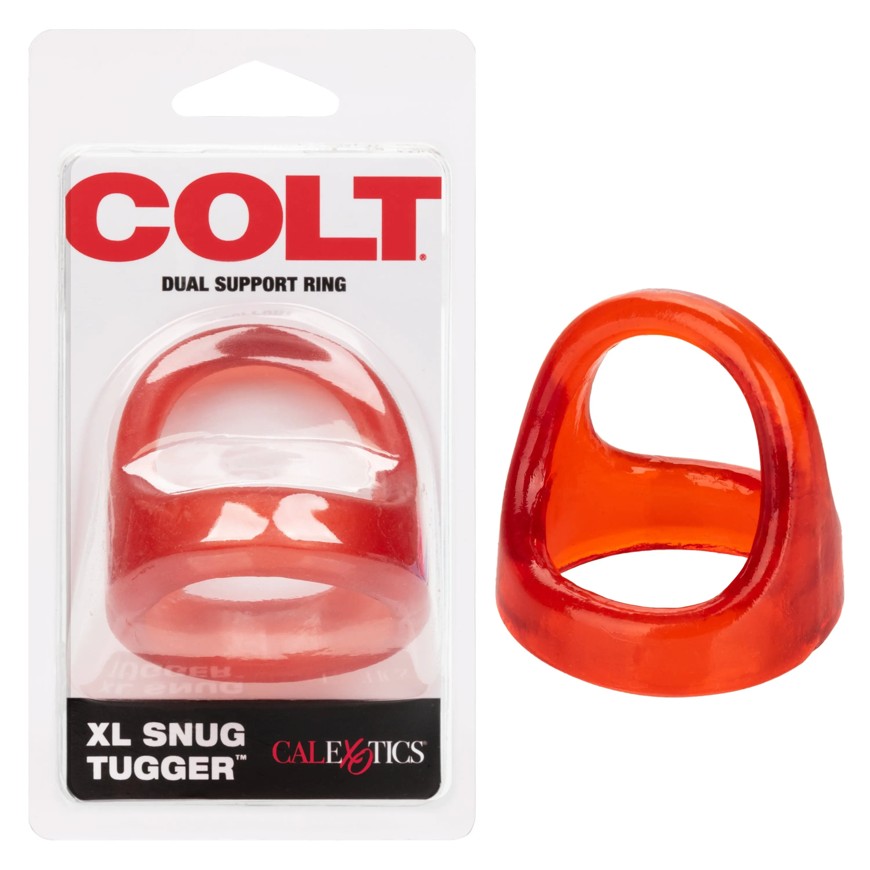 California Exotics - COLT XL Snug Tugger Dual Support Cock Ring (Red)