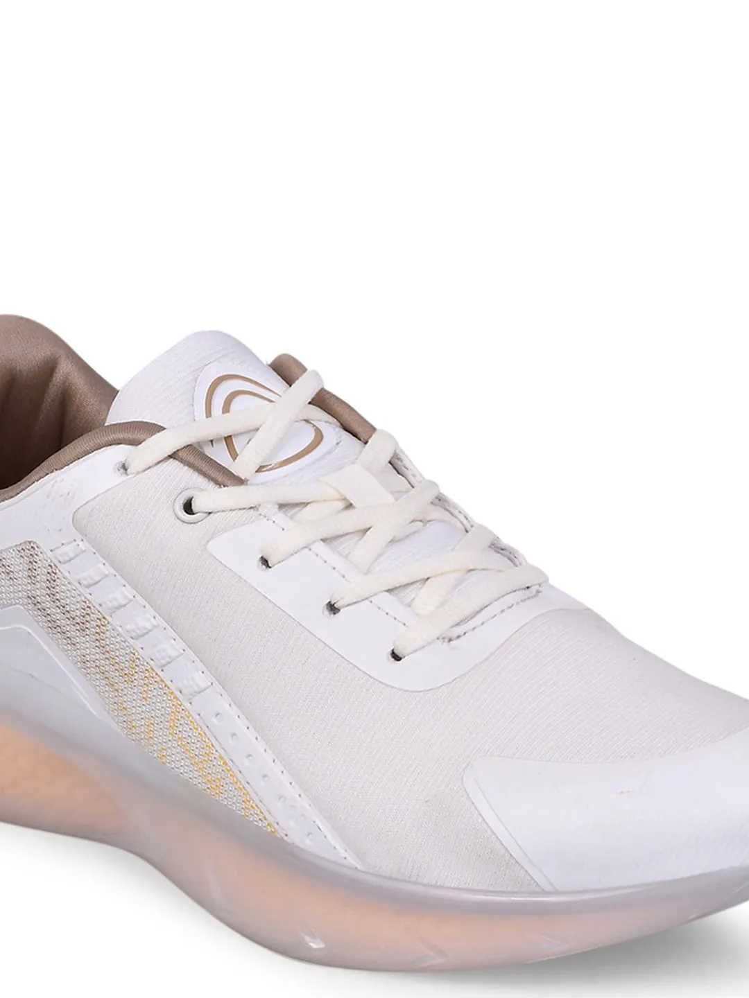 Campus Men Off White Mesh Running Shoes