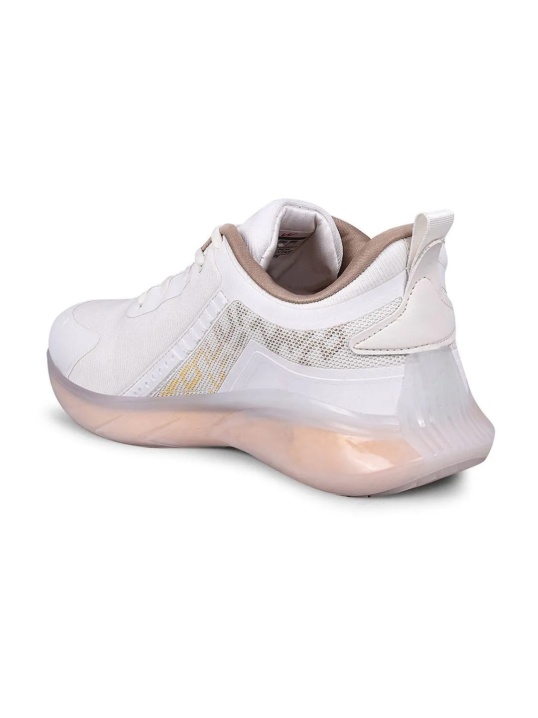 Campus Men Off White Mesh Running Shoes