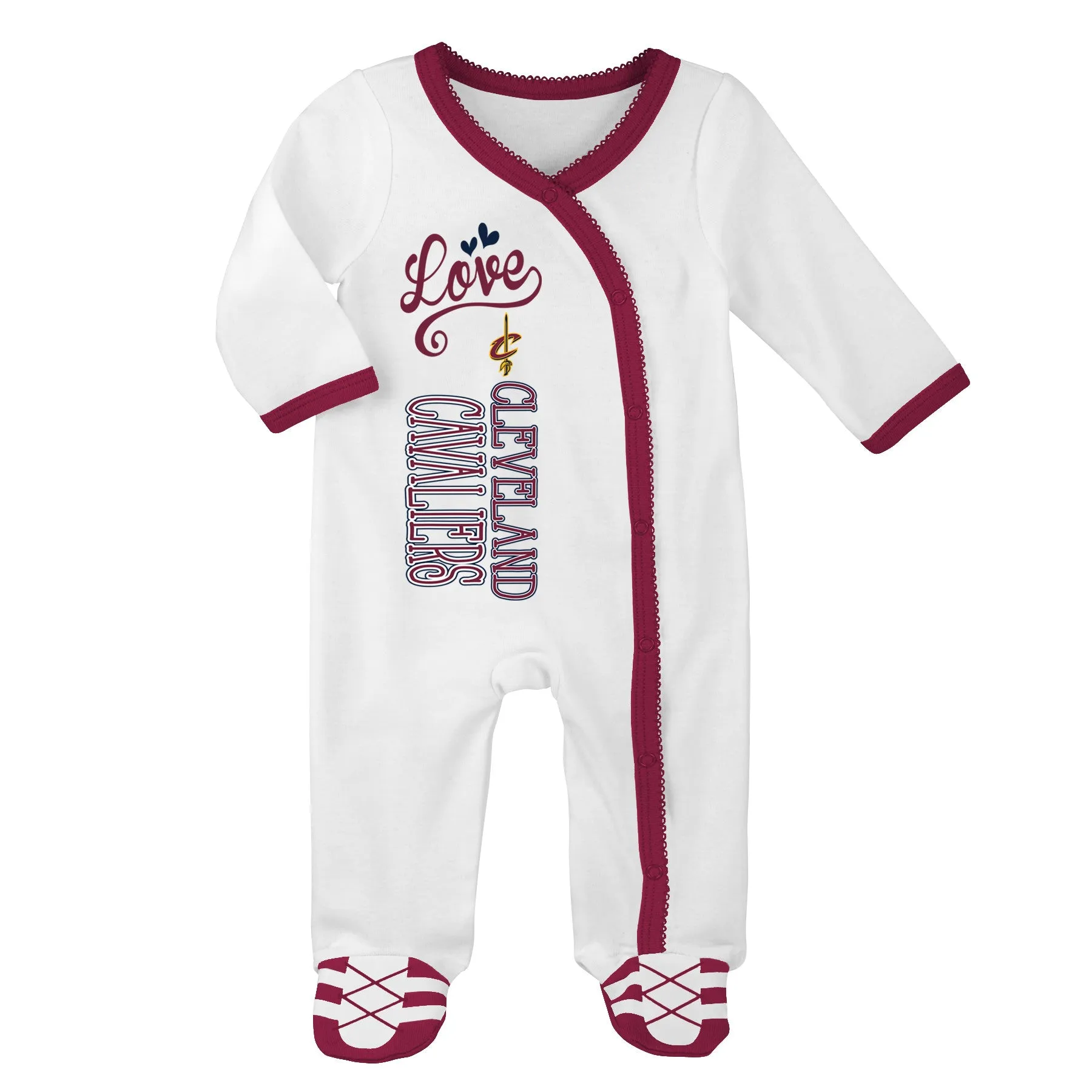 Cavaliers Girl Pink Infant Gameday Coveralls