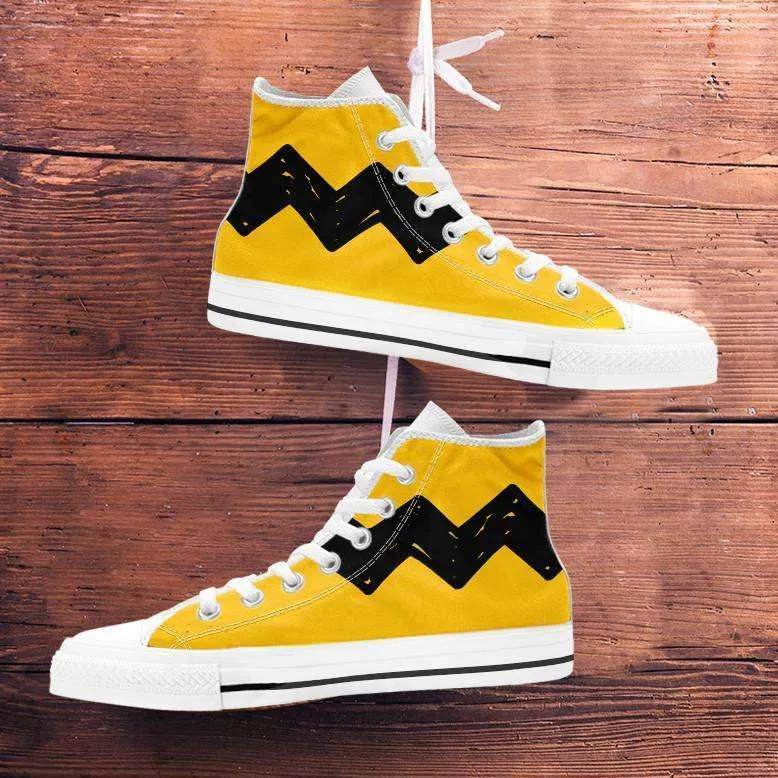 Charlie Brown Zig Zag Canvas High Top Shoes