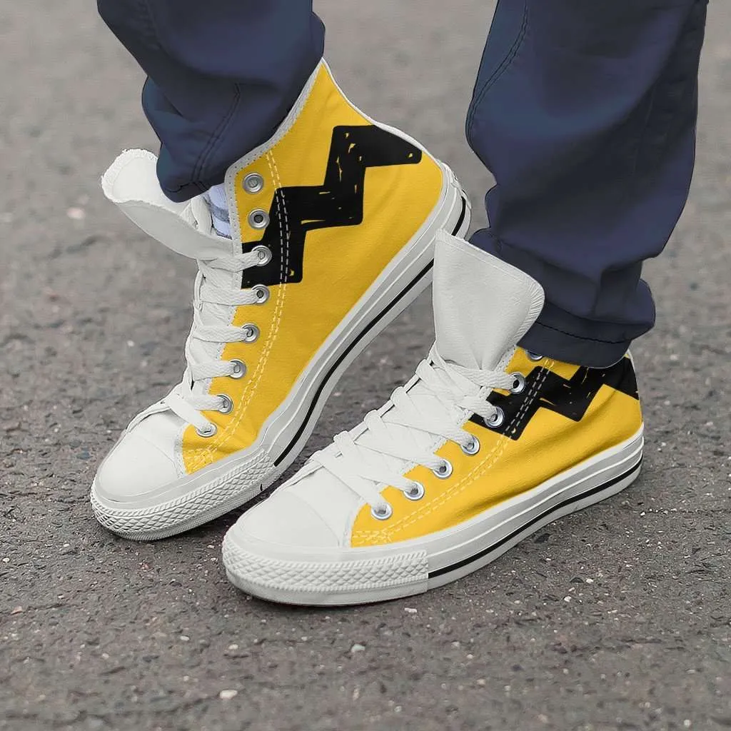 Charlie Brown Zig Zag Canvas High Top Shoes