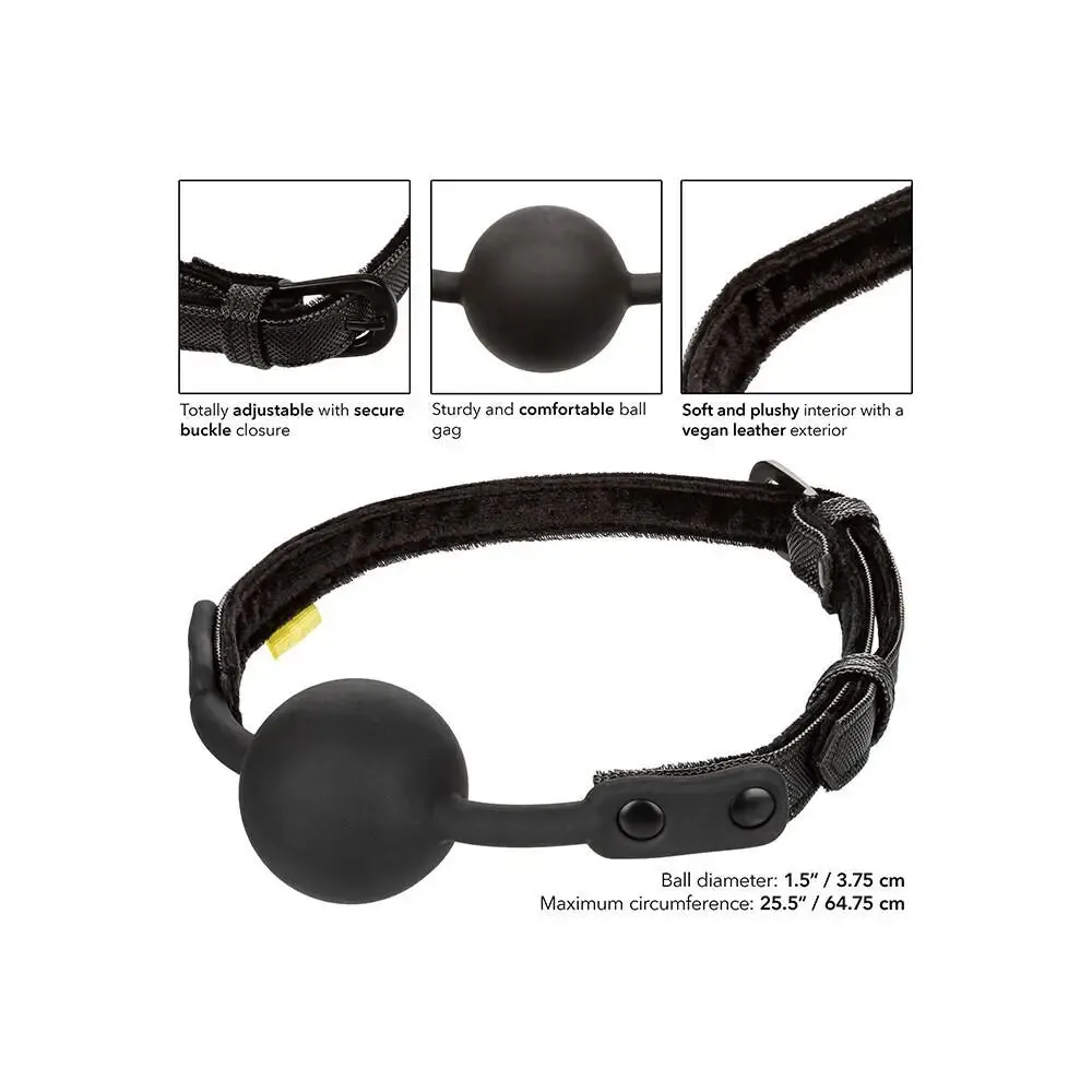 Colt Faux Leather Black Bondage Ball Gag for Bdsm Couples