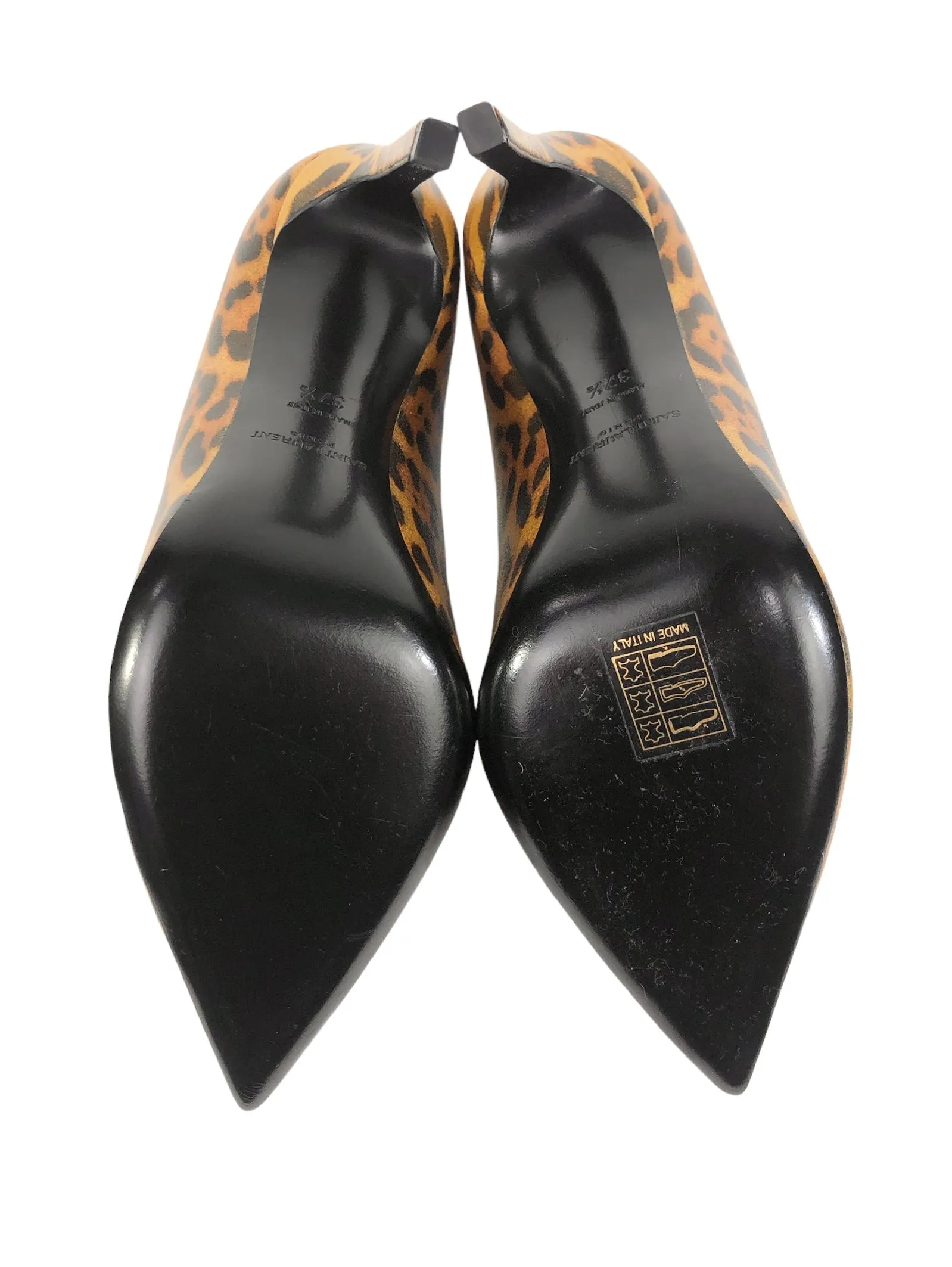 Copper Metallic Leopard Print Leather Pumps | Size US 7.5 - IT 37.5