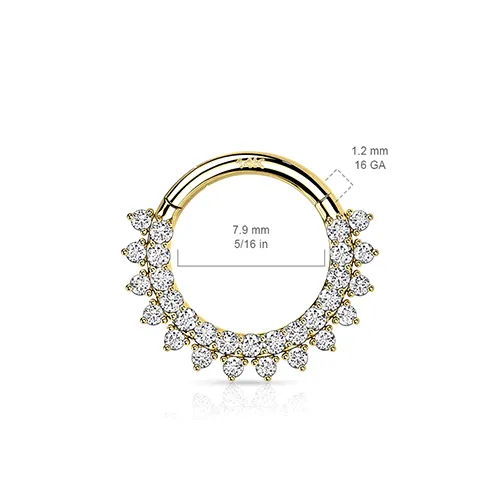 Crystal Céleste Earring Clicker in 14k Yellow Gold