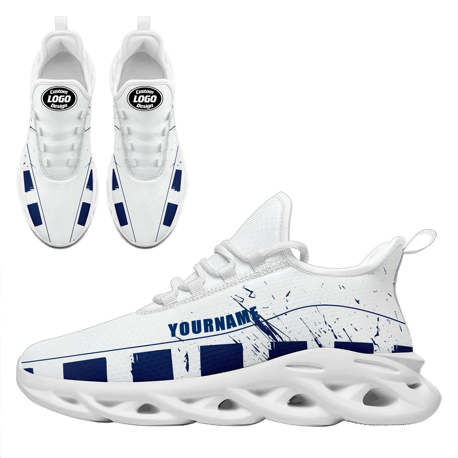 Custom Blue White Indianapolis MaxSoul Shoes and Hat Combo Offer Personalized Combo ZH-D020264-14