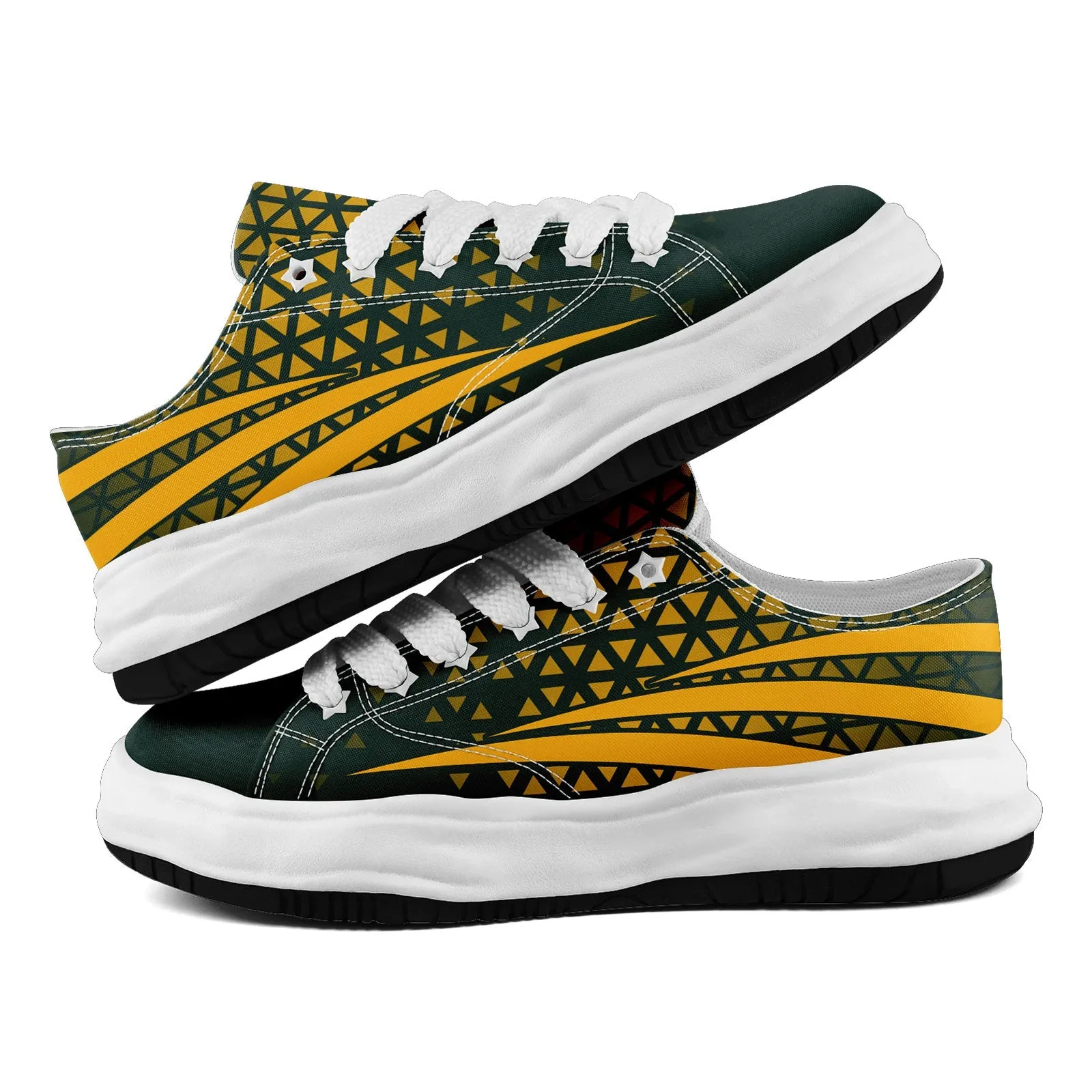 Custom Green Yellow Wisconsin Shoes Personalized Sneaker FN038-D023003-13 Custom Online