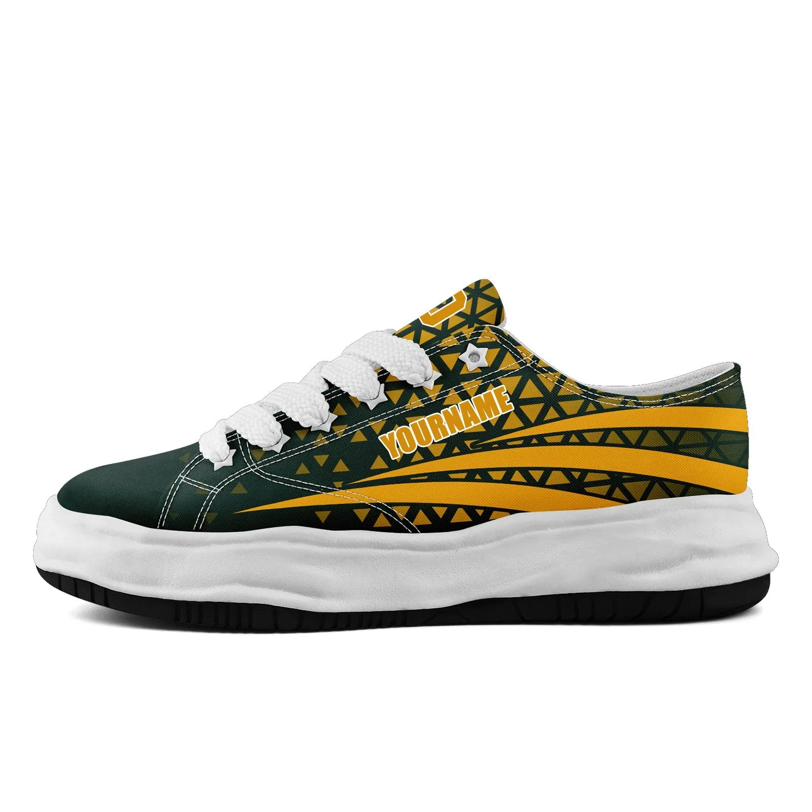 Custom Green Yellow Wisconsin Shoes Personalized Sneaker FN038-D023003-13 Custom Online