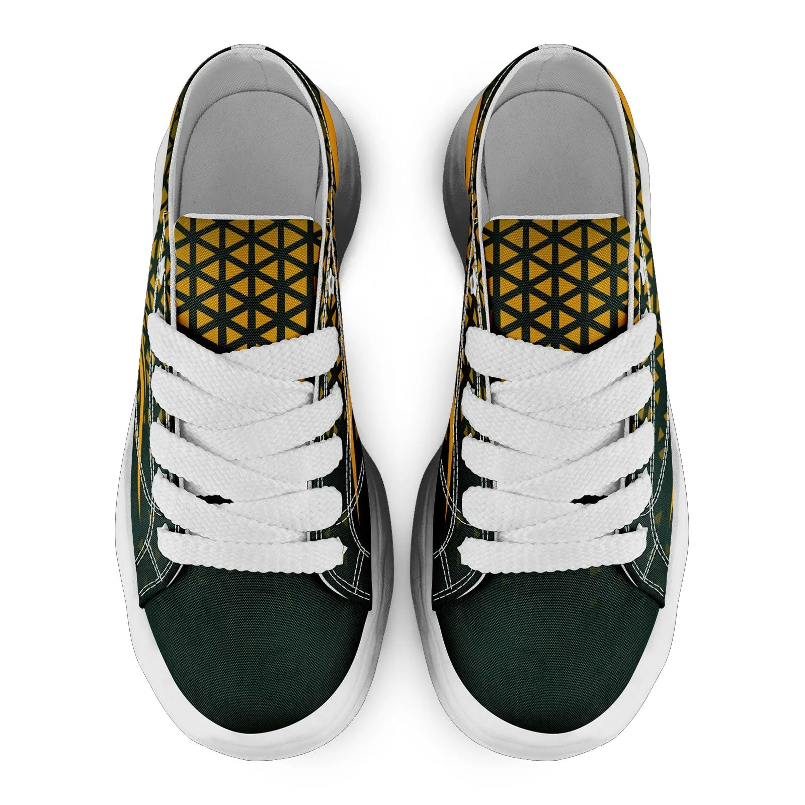 Custom Green Yellow Wisconsin Shoes Personalized Sneaker FN038-D023003-13 Custom Online