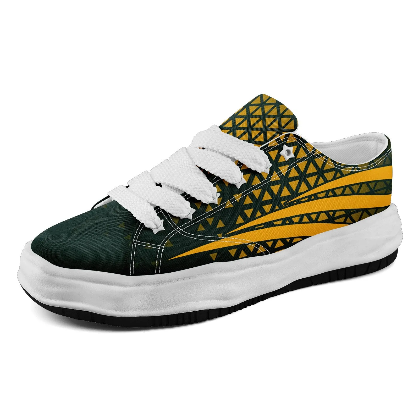 Custom Green Yellow Wisconsin Shoes Personalized Sneaker FN038-D023003-13 Custom Online