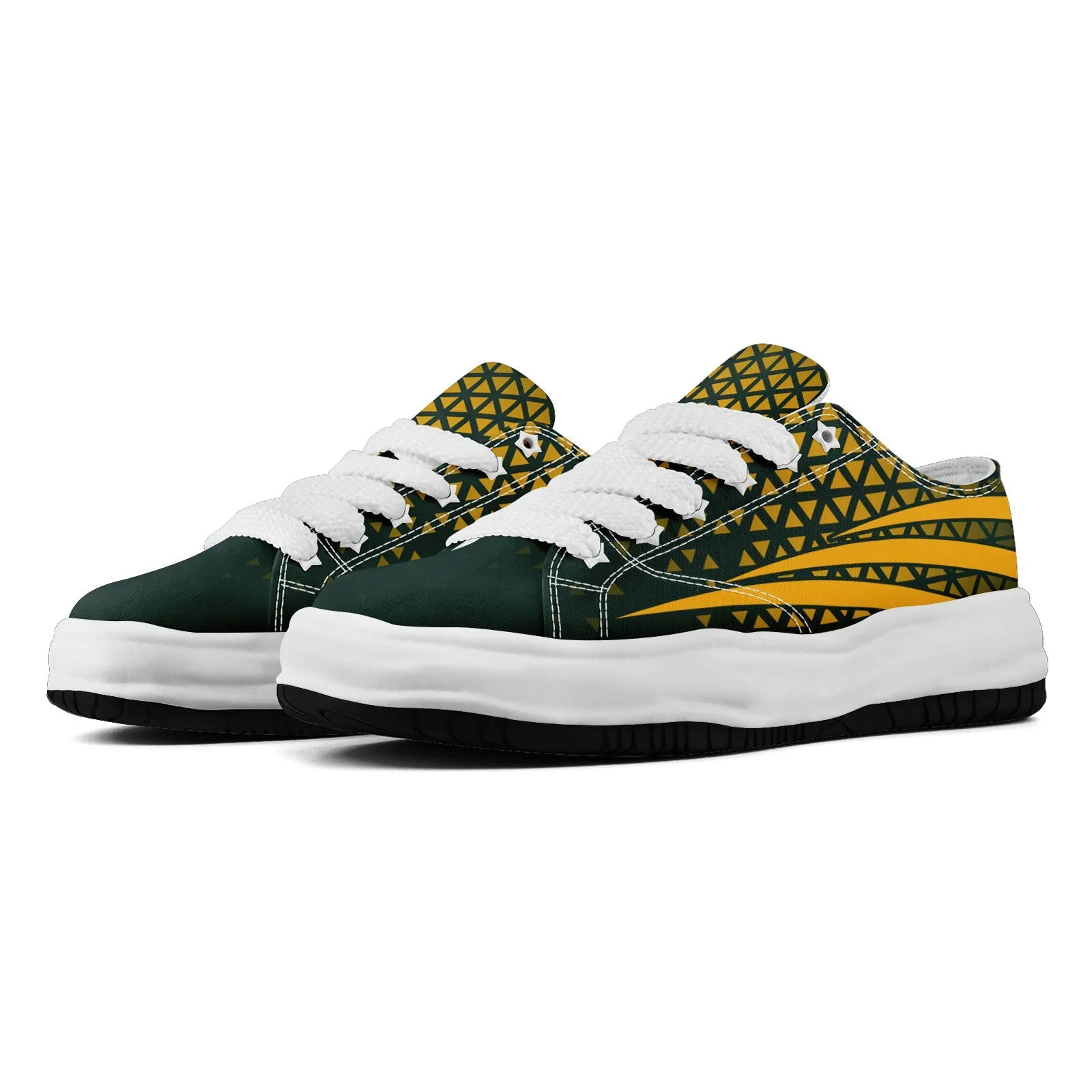 Custom Green Yellow Wisconsin Shoes Personalized Sneaker FN038-D023003-13 Custom Online