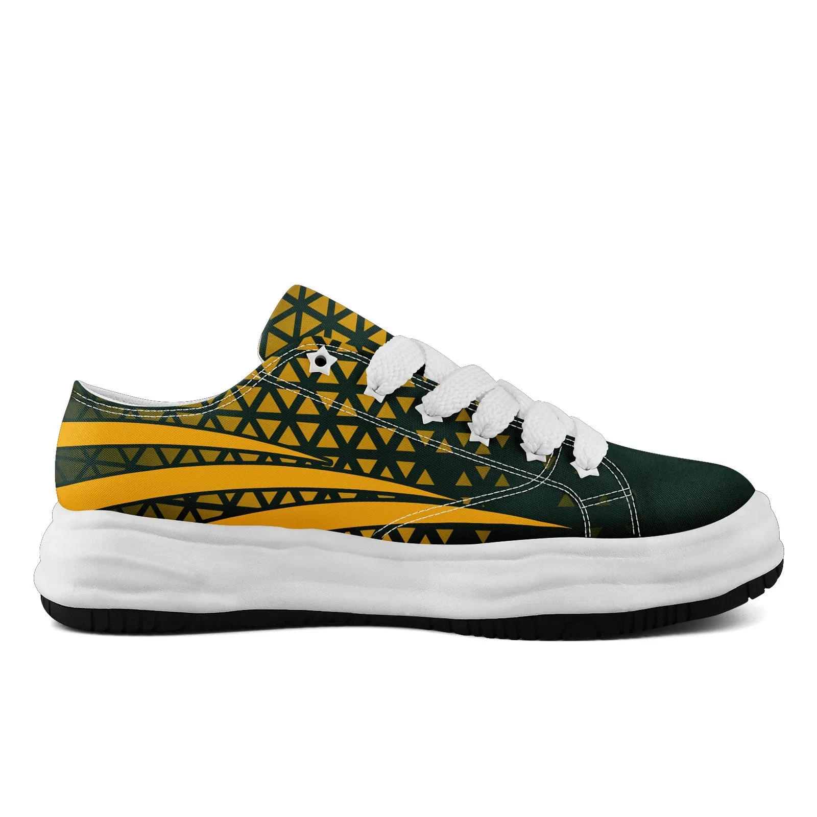 Custom Green Yellow Wisconsin Shoes Personalized Sneaker FN038-D023003-13 Custom Online