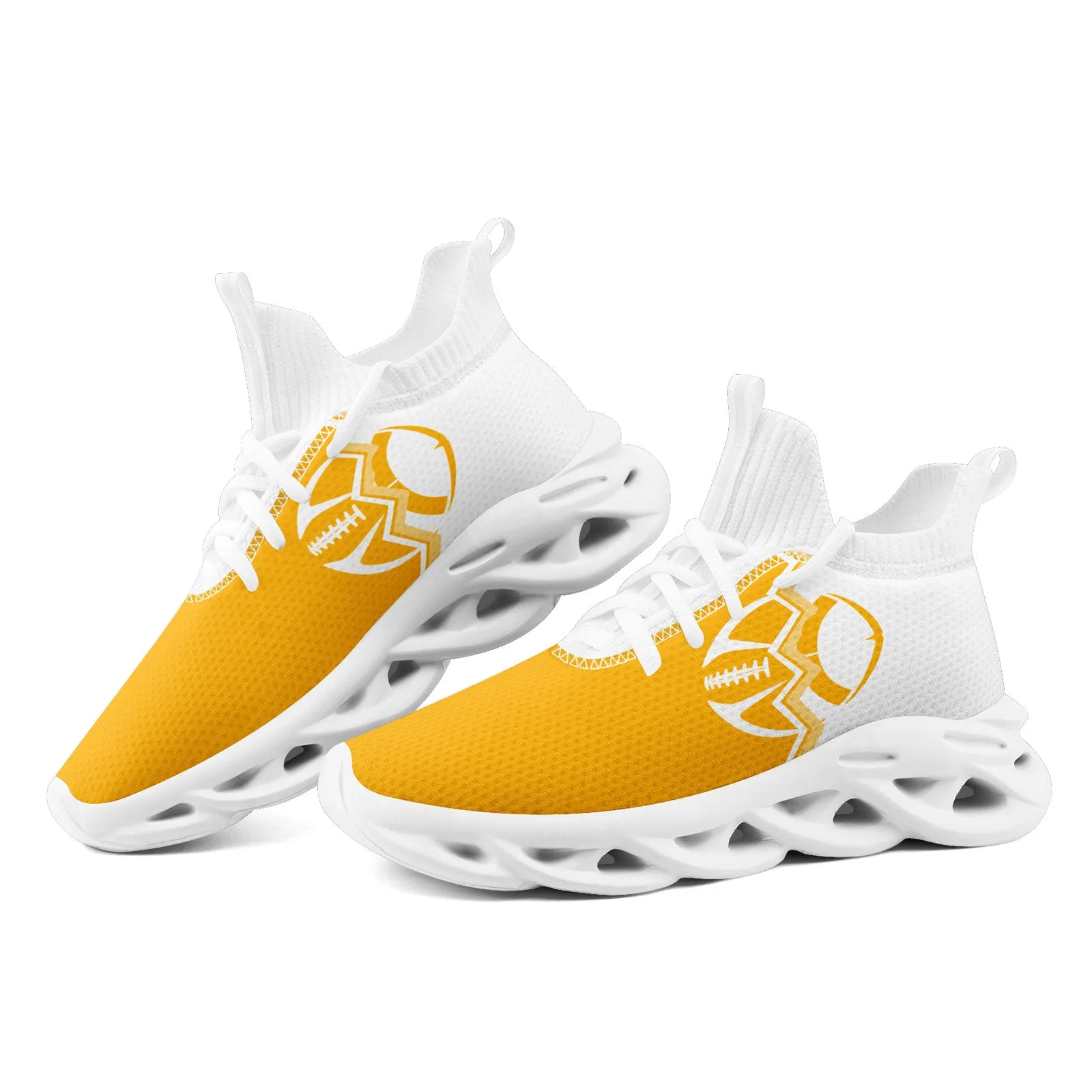 Custom Yellow White Pennsylvania Maxsoul Shoes Personalized Sneaker FN030A-D028017-31