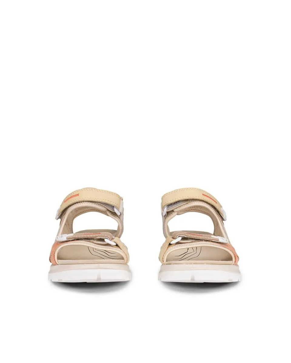 Ecco Women's Yucatan Offroad Nubuck Outdoor Sandal - Multicolor Straw