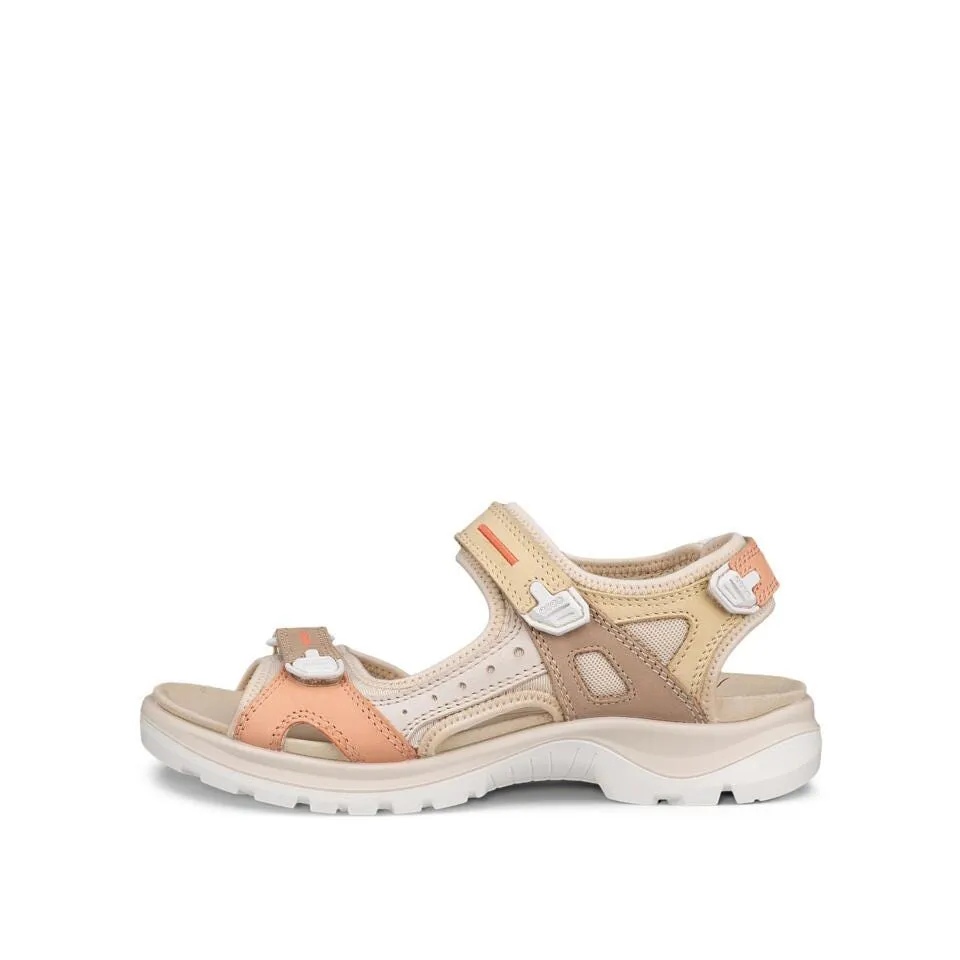 Ecco Women's Yucatan Offroad Nubuck Outdoor Sandal - Multicolor Straw