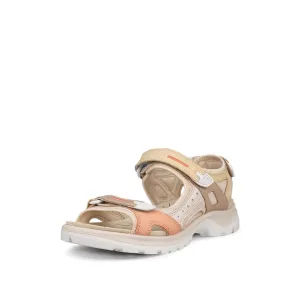 Ecco Women's Yucatan Offroad Nubuck Outdoor Sandal - Multicolor Straw