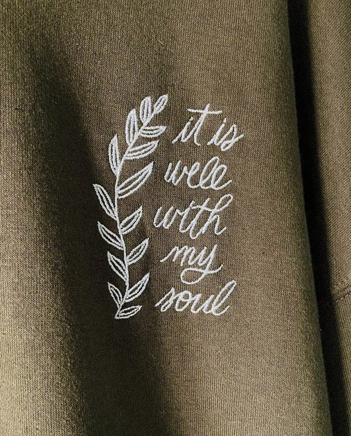 Embroidered Unisex Hoodie - It is Well