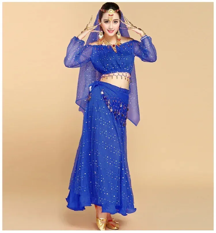 Fashionable Adult Belly Dance Costume Set | Bollywood Inspired Indian Dance Wear | Multiple Piece Options