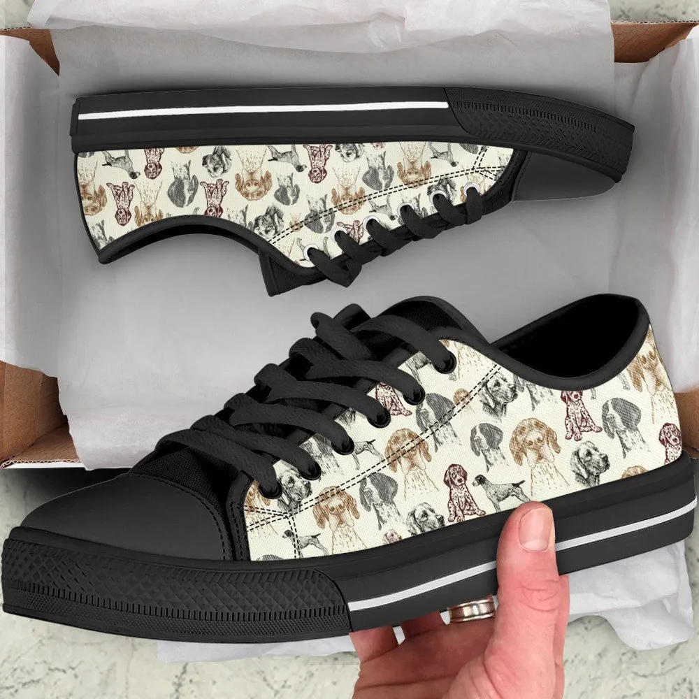 German Shorthaired Pointer Low Top Shoes - Low Top Sneaker, Dog Printed Shoes, Canvas Shoes For Men, Women