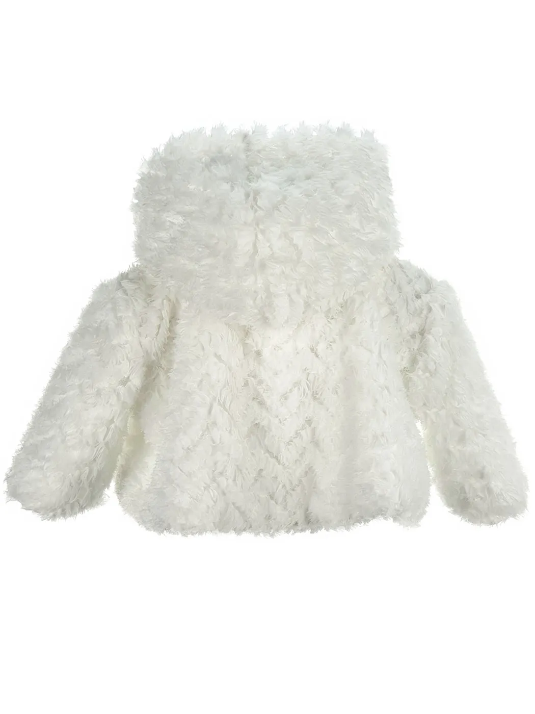Girl's Bolero with Hood-White-MERSIN