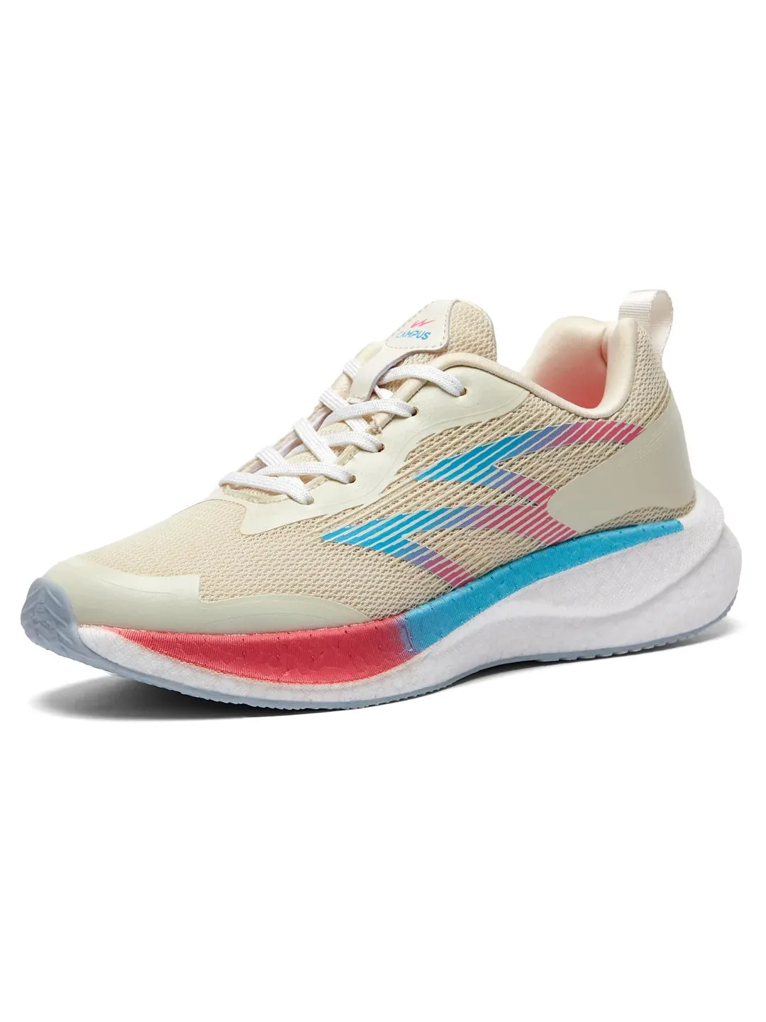HAZZLE Off White Women's Running Shoes